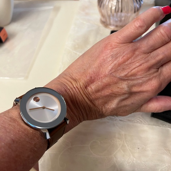 COPY - Movado Bold Watch with a brown leather band main image 11
